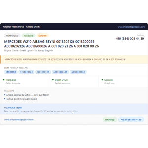 MERCEDES W210 AİRBAG BEYNİ 0018202126