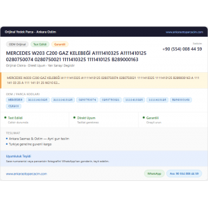 MERCEDES W203 C200 GAZ KELEBEĞİ