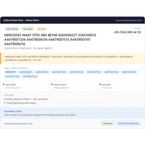 MERCEDES W447 VİTO ABS BEYNİ MERCEDES W447 VİTO ABS BEYNİ