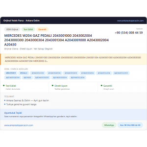MERCEDES W204 GAZ PEDALI 2043001000