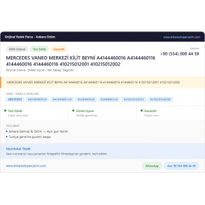 MERCEDES VANEO MERKEZİ KİLİT BEYNİ MERCEDES VANEO MERKEZİ KİLİT BEYNİ