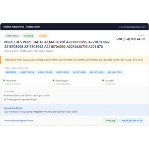 MERCEDES W221 BAGAJ AÇMA BEYNİ