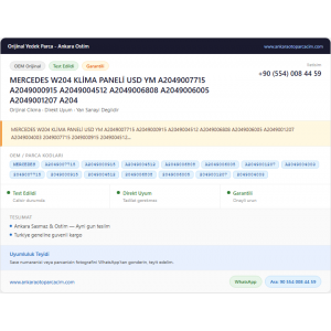 MERCEDES W204 KLİMA PANELİ USD MERCEDES W204 KLİMA PANELİ USD