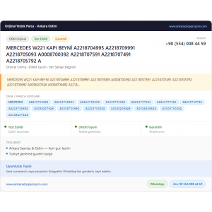 MERCEDES W221 KAPI BEYNİ A2218704995 MERCEDES W221 KAPI BEYNİ A2218704995