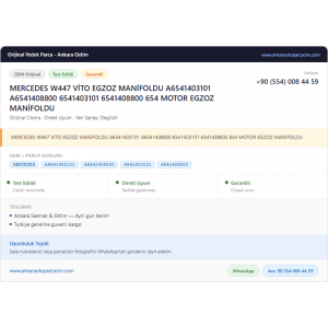 MERCEDES W447 VİTO EGZOZ MANİFOLDU