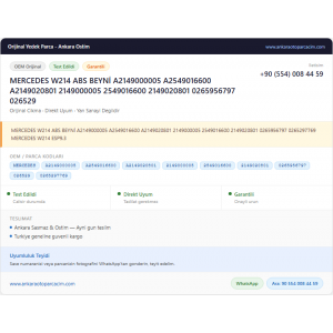 MERCEDES W214 ABS BEYNİ A2149000005 MERCEDES W214 ABS BEYNİ A2149000005