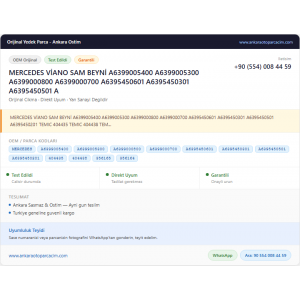 MERCEDES VİANO SAM BEYNİ A6399005400 MERCEDES VİANO SAM BEYNİ A6399005400