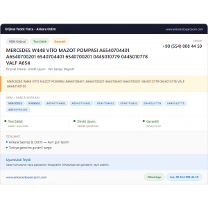 MERCEDES W448 VİTO MAZOT POMPASI MERCEDES W448 VİTO MAZOT POMPASI
