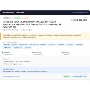 MERCEDES W164 ML DİREKSİYON KOLONU MERCEDES W164 ML DİREKSİYON KOLONU
