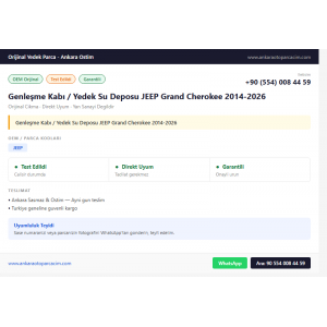 Genleşme Kabı / Yedek Su Deposu JEEP Grand Cherokee 2014-2026