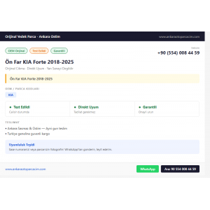 Ön Far KIA Forte 2018-2025