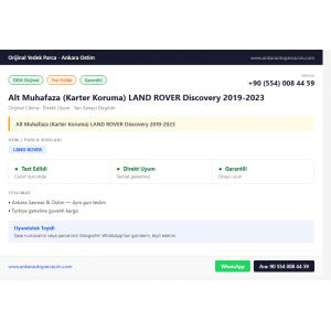 Alt Muhafaza (Karter Koruma) LAND ROVER Discovery 2019-2023