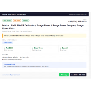 Motor LAND ROVER Defender / Range Rover / Range Rover Evoque / Range Rover Velar