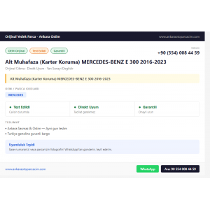Alt Muhafaza (Karter Koruma) MERCEDES-BENZ E 300 2016-2023