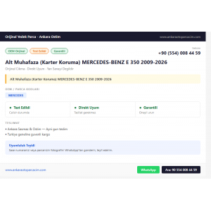 Alt Muhafaza (Karter Koruma) MERCEDES-BENZ E 350 2009-2026