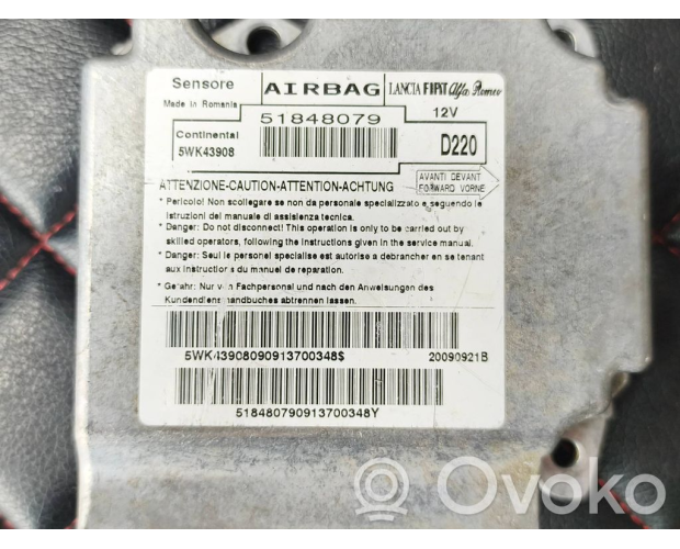 Fiat 500 1.4 2012 Orijinal Çıkma Airbag Beyni 51848079, 5WK43908, 20090921B