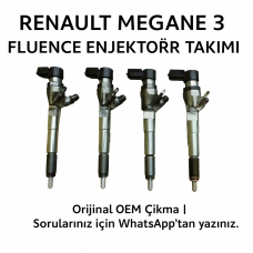 Renault Megane 3 Fluence 1.5 DCI 110 Beygir Enjektör Takımı 166006212R - 166006226R | Orijinal OEM Çıkma