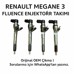 Renault Megane 3 Fluence 1.5 DCI 110 Beygir Enjektör Takımı 166006212R - 166006226R | Orijinal OEM Çıkma