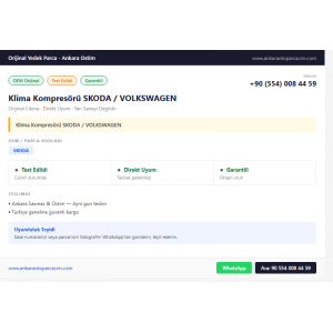 Klima Kompresörü SKODA / VOLKSWAGEN