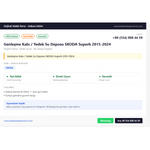 Genleşme Kabı / Yedek Su Deposu SKODA Superb 2015-2024
